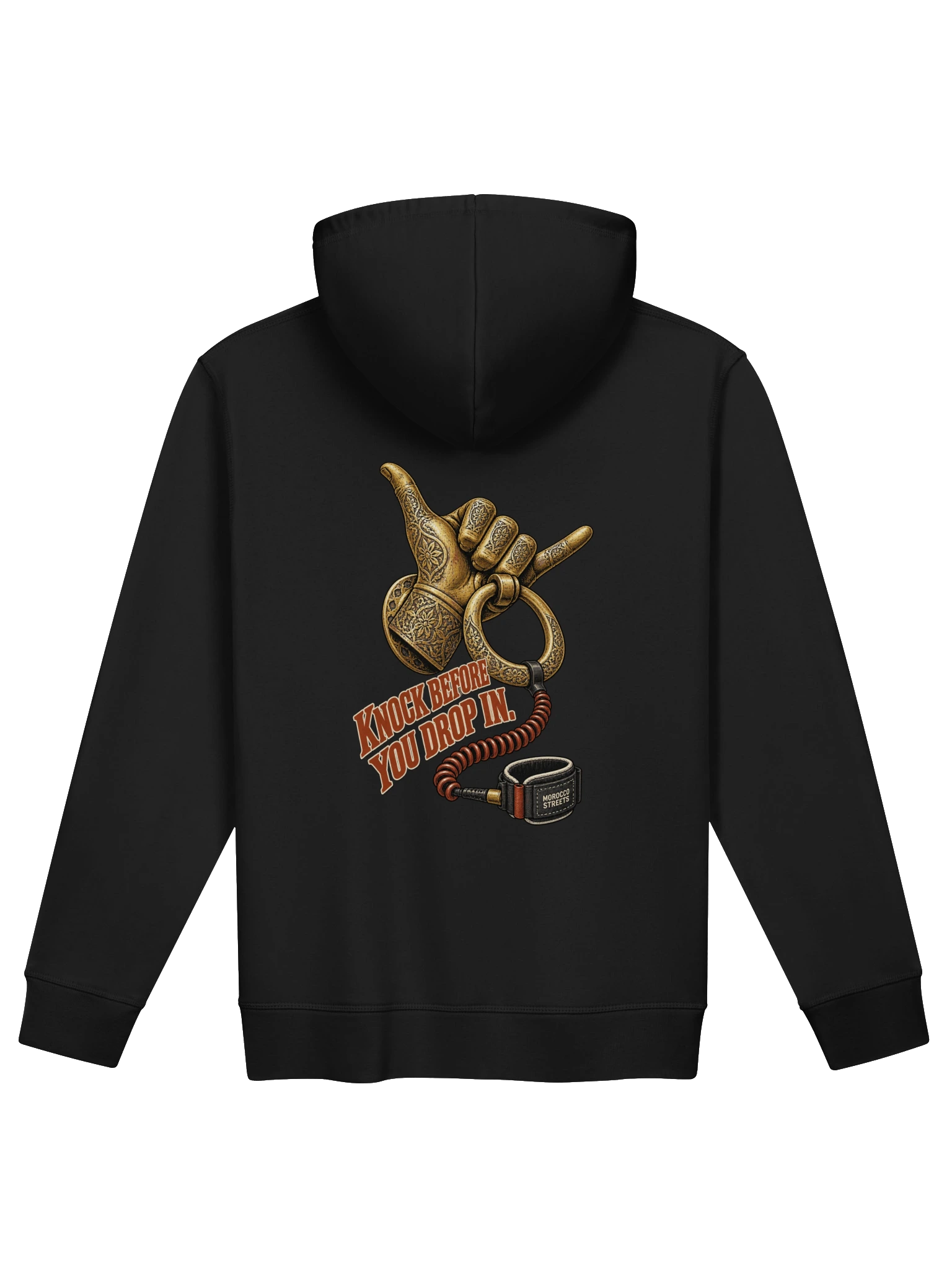 Knock Before You Drop In — Organic blend hoodie
