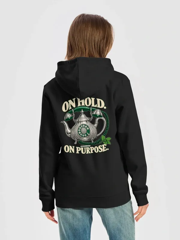 On Hold. On Purpose. — Bluza z mieszanki bawełny organicznej
