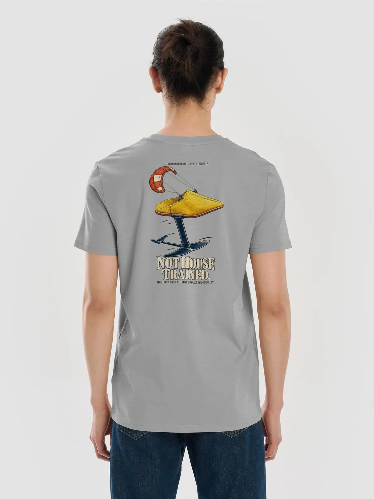 Not House Trained — Grigio mélange, Uomo · Vista posteriore