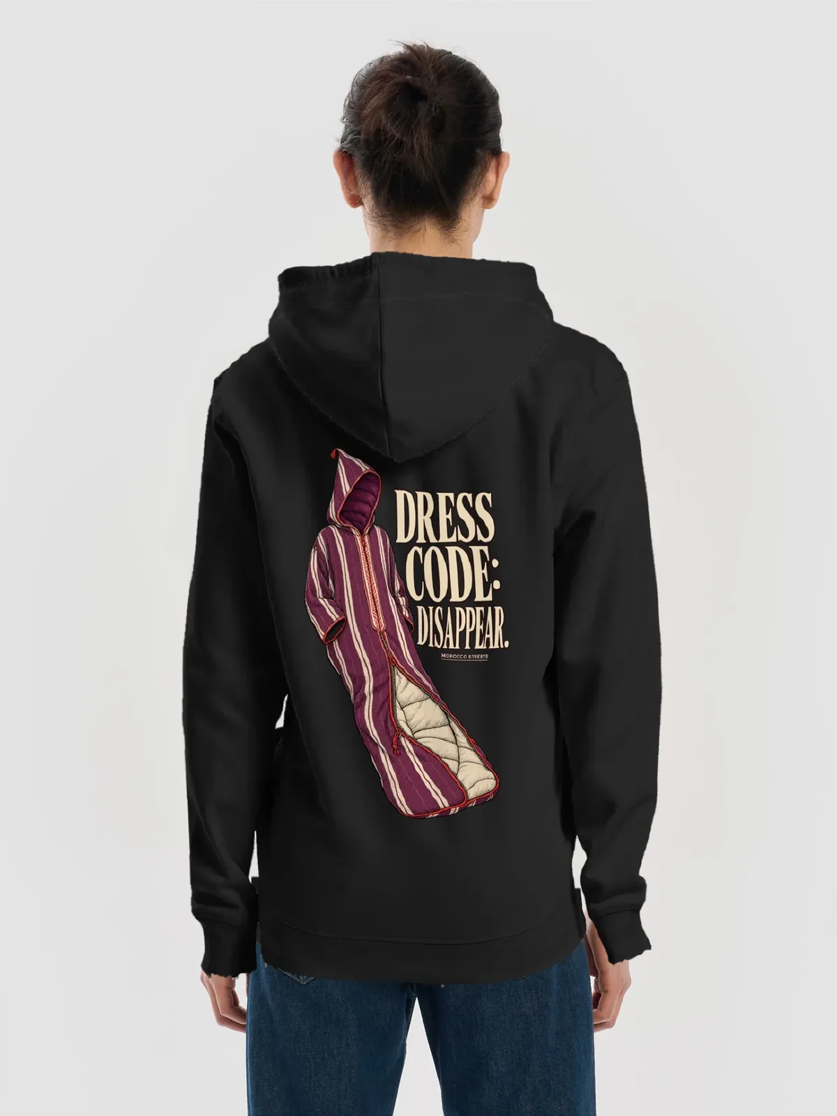 Dress Code: Disappear — Black, Man · Back view