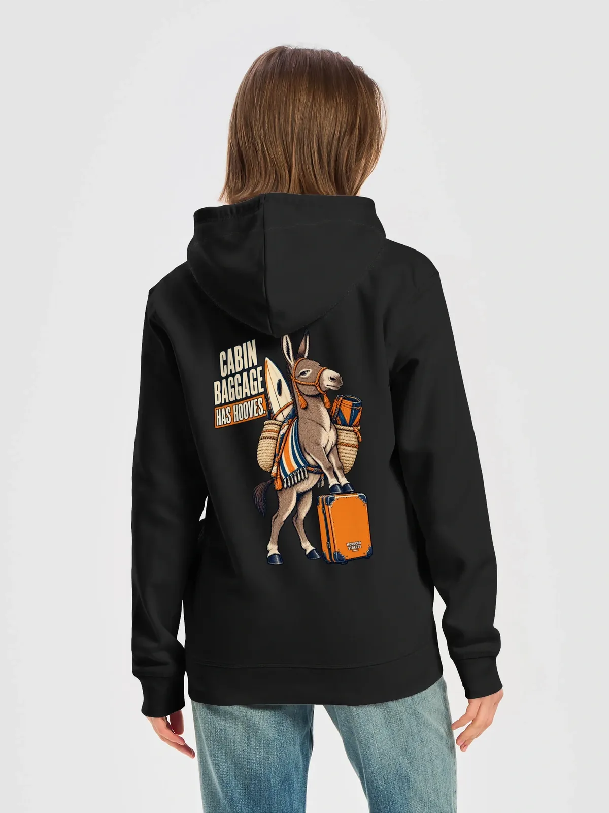 Cabin Baggage Has Hooves — Noir, Femme · Vue de dos